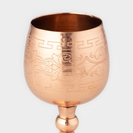 Copper glass, 150 ml, d = 5.5 cm, h = 11.5 cm, with pattern, 1 variety-1