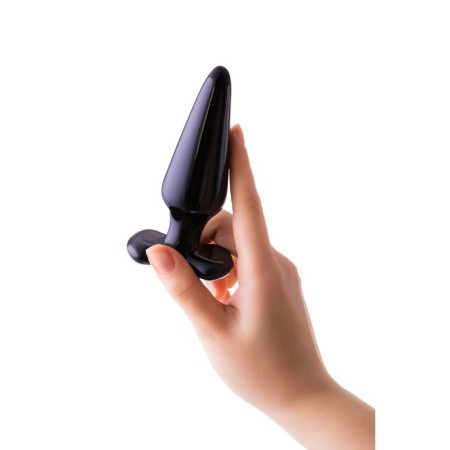 Anal plug Sexus Glass, glass, black color, 11 cm, d = 4 cm-1