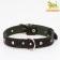 Combined dimensionless collar, leather/tarpaulin, 60 x 3 cm, Osh 30-57 cm, black/green