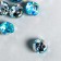 Buttons plastic for creativity 1 puncture "ball holography. Blue" set 12 pcs d = 1.2 cm