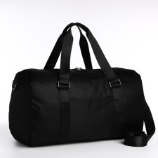 Road bag with lightning, external pocket, suitcase holder, long belt, black color