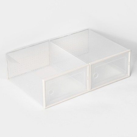 Shoe storage box with a Middle Size shade door, 24 × 33 × 14 cm, 2 pcs-3