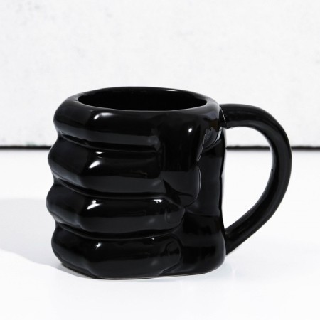 Ceramic mug "man", 500 ml, black color-1