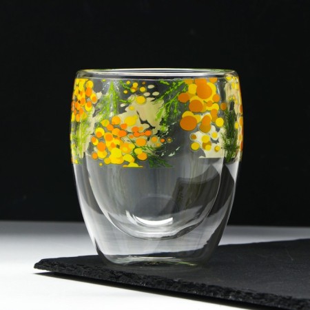 A glass with double walls "Tender Mimosa", 300 ml-1
