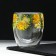 A glass with double walls "Tender Mimosa", 300 ml