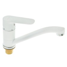 ACCOONA A4266G kitchen mixer, single -leaf, medium surge, with nut, silumin, white