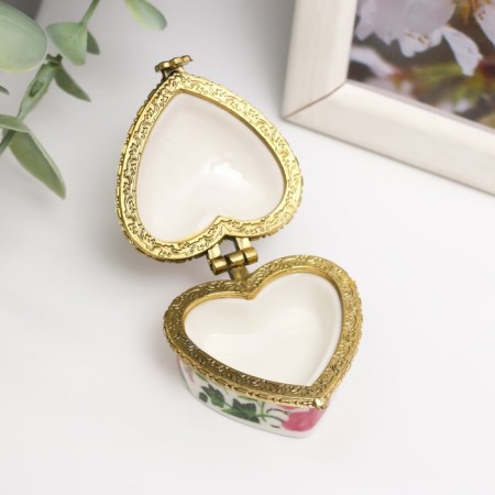 Coramics Coramics Heart "Pink Roses" 4,2x4.7x3 cm-1