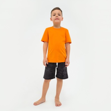 Costume for a boy (T-shirt, shorts) KAFTAN "Trendy" Size 36 (134-140), Orange color-5
