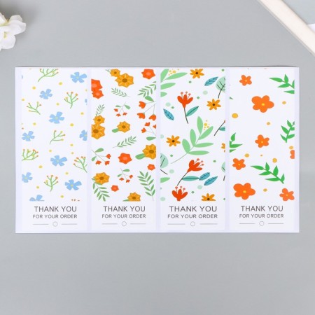 Sticker paper Gratitude "Small flowers" set 40 pcs 15x24 cm