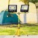 A tripod for LED spotlights, telescopic, 160 x 90 x 90 cm, bar 50 cm