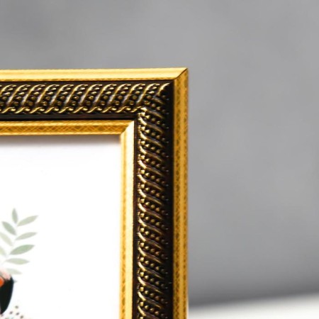 Photo frame plastic 15x20 cm "Golden spiral on black" 23x18 cm-2