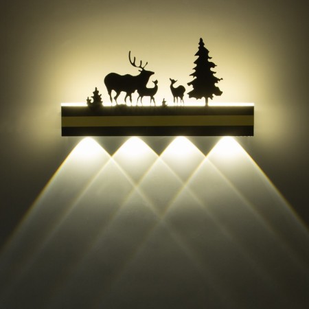 Bra "forest" Led 4000k 12W black 38x20x4cm-2