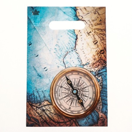 Package "Compass", polyethylene with a cut pen, 20x30 cm, 30 μm