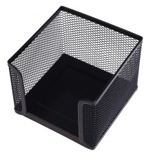 Paper block stand, large, black, mesh