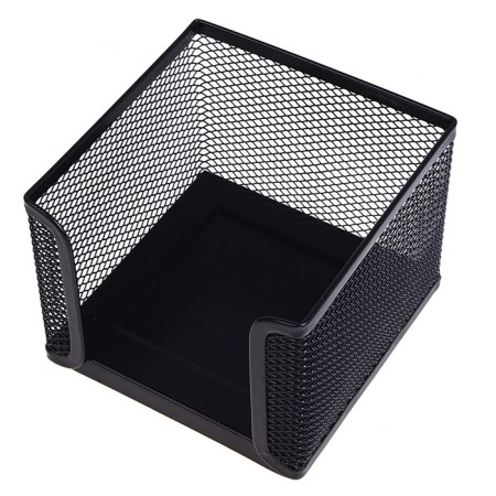 Paper block stand, large, black, mesh