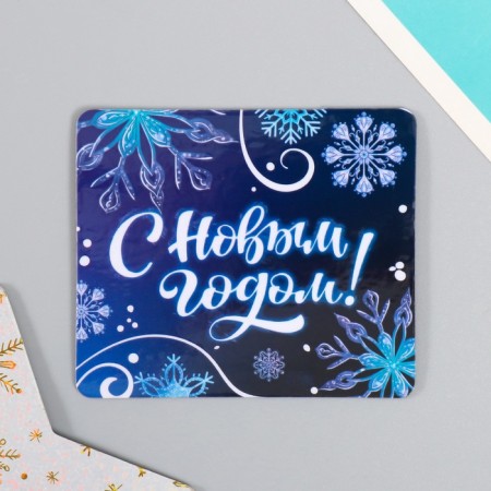 Магнит винил "Снежинки" 6х7 см-1