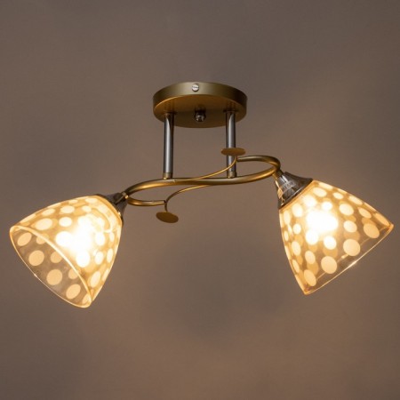 Lamp ceiling Sollar 52x25x26, 2x60W E27, gold, chrome-2