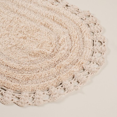 Bath carpet SL Home, cotton, 60x90 cm, white color-3
