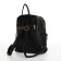 City backpack of artificial leather with lightning, 4 pockets, black color