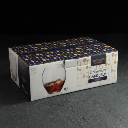 A set of glasses for whiskey Carduelis, glass, 420 ml, 6 pcs-2