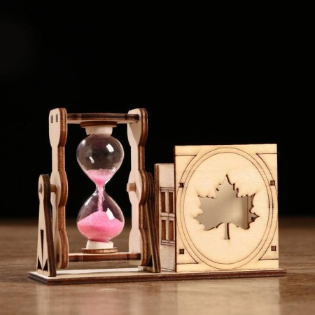 Sanding clock "Maple leaf", souvenir, with a pencil, 10 x 13.5 cm, mix-7