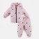 Kit: sweatshirt and pants crumb I am "hearts", pink, height 74-80 cm