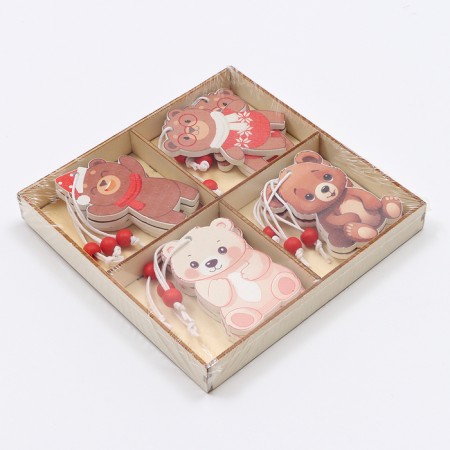 Set of suspensions in wooden gift packaging 12 pcs.13x13x2 cm-9
