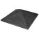 PPK cap to a fence column, 1.5 × 1.5 bricks, 39 × 39 × 4.5 cm, black, “smooth”