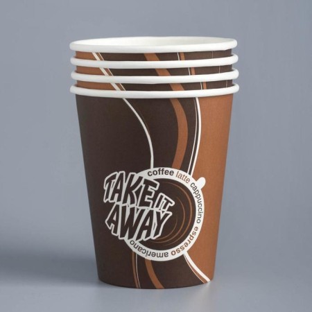 Paper glass "Take Away" for hot drinks, 250 ml, diameter 80 mm-1