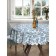 The tablecloth “Blue pattern on a white background”, round, Saten, d = 150 cm