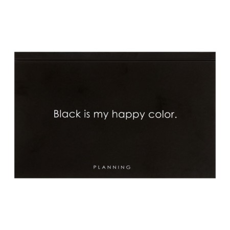 Lowed A6 planing, with opened sheets, 50 sheets, gluing, soft cover, Black Style