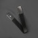 Catch for curtains from leatherette, 35 × 2.5 cm, black color