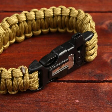 3B1 survival bracelet (paracord 2 m, whistle, fire), 25.5 × 2.5 cm, 3 m-3