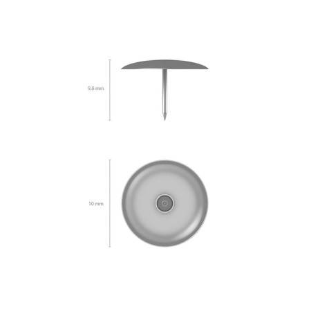 Office buttons Erichkrause, nickelled 12 mm, 50 pieces-3