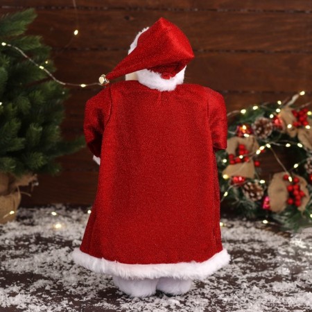 Santa Claus "in a cap, a gift and berries" 46 cm, red-2