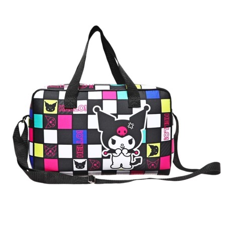 Labor folder 330 x 220 x 120 mm, with handles of textiles, kuromi (chicken chess), polyester