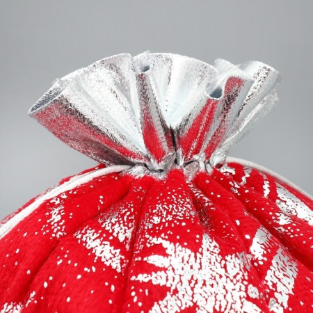 Bag gift plush "Polar star", embossing, 30 x 40 cm +/- 1.5 cm, new year-3