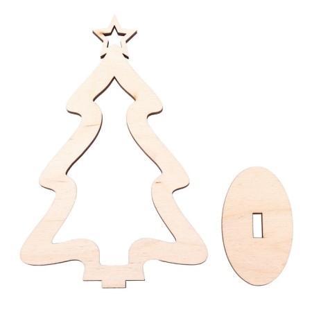 Model made of wood "Christmas tree team # 1"-1