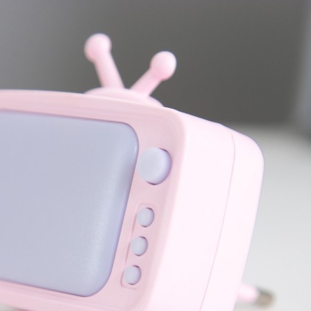 Nightlight "TV" LED pink 7x7x6.5 cm-2