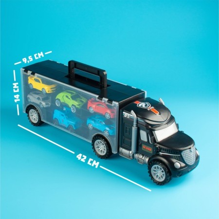 Carrier truck, with 6 racing cars-7
