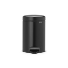 Brabantia Newcon bucket, plastic inner bucket, with a pedal, black matte color, 3 liters