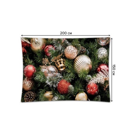 Decorative panel with photo printing "Festive decoration", horizontal, size 150x200 cm-1