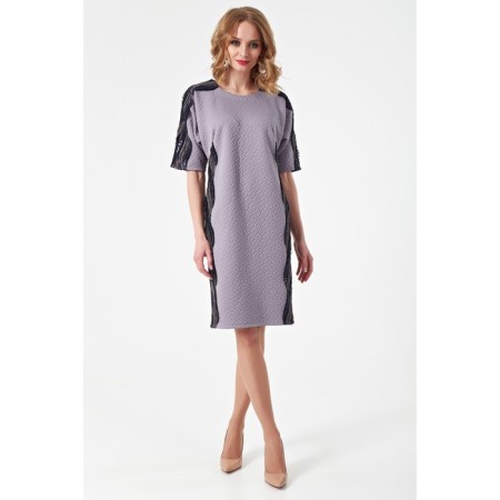Women's dress, size 42, gray, blue color-2