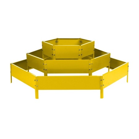 Gavelous flowerbed, 3 tiers, d = 60–100–140 cm, h = 45 cm, yellow, Greengo-7