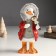 Souvenir Polystone "Goose in a down jacket with a hood with a violin" 11.5x9x21 cm