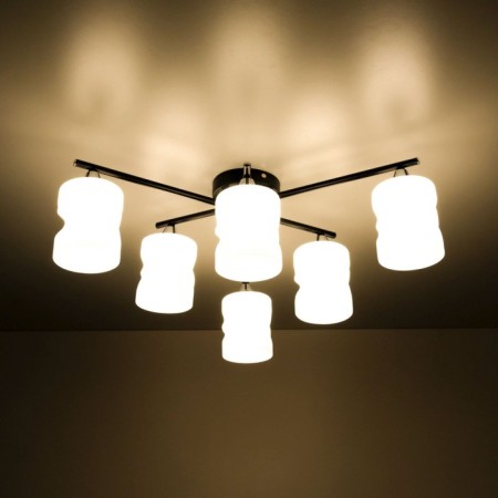 Citilux ceiling chandelier "NILS" CL132165, 6x60W, E27, Black Color Black-4