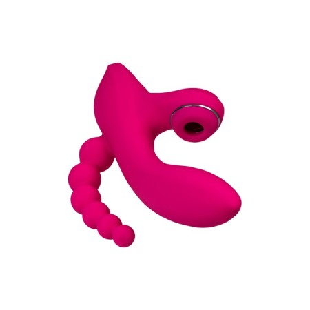 Vibroostimulator 3 in 1 Jos Tripling, 21 cm, silicone, pink color-9