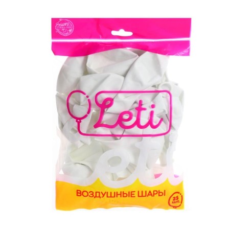 Latex ball 12 ", pastel, set 25 pcs., White color-3