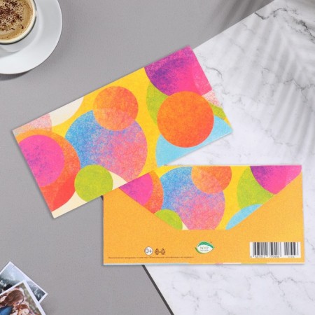 Money envelope "Universal" circles, 17x8 cm-1