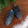 Set of spruce cones "Decor" 2 pcs., Blue